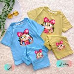 Girls' t-shirts and shorts from sizes 40 to 55