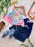 Girls' tops and shorts from 12 months to 36 months