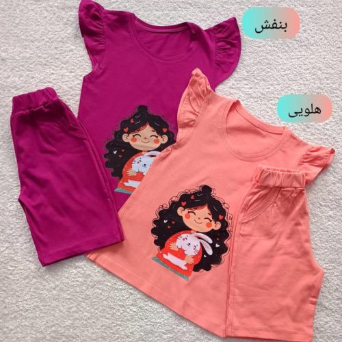 Girls' tops and shorts from ages 3 to 7 years
