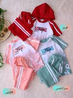 T-shirts and pants for girls and boys, 4 to 7 years old.