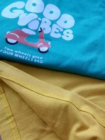 T-shirts and shorts for girls and boys from ages 8 to 11 years old.