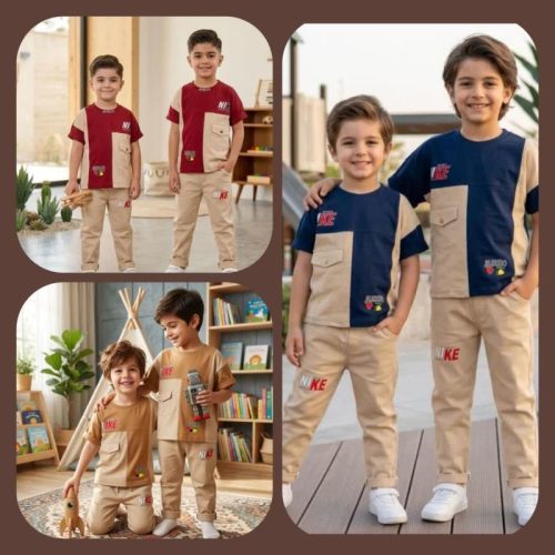 Boys' t-shirts and pants from sizes 40 to 55