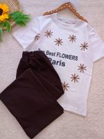 Girls' T-shirts and pants, sizes 60 and 65