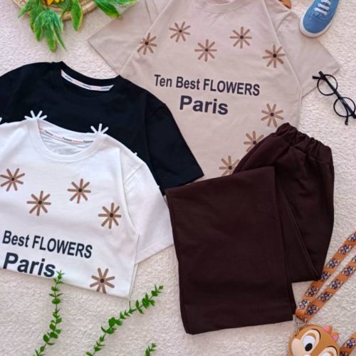 Girls' T-shirts and pants, sizes 60 and 65