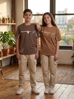 Girls' and boys' cotton t-shirts and pants, sizes 50 to 70