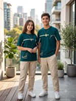 Girls' and boys' cotton t-shirts and pants, sizes 50 to 70