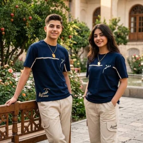 Girls' and boys' cotton t-shirts and pants, sizes 50 to 70