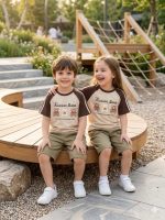 Girls' and boys' t-shirts and shorts from sizes 35 to 55