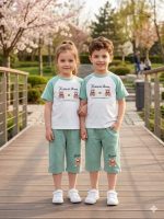 Girls' and boys' t-shirts and shorts from sizes 35 to 55