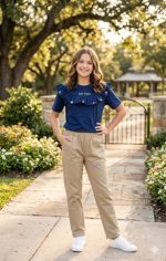 Girls' t-shirts and pants from sizes 40 to 60