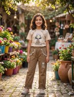 Girls' t-shirts and pants from sizes 40 to 60