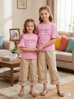 Girls' t-shirts and pants from sizes 40 to 60