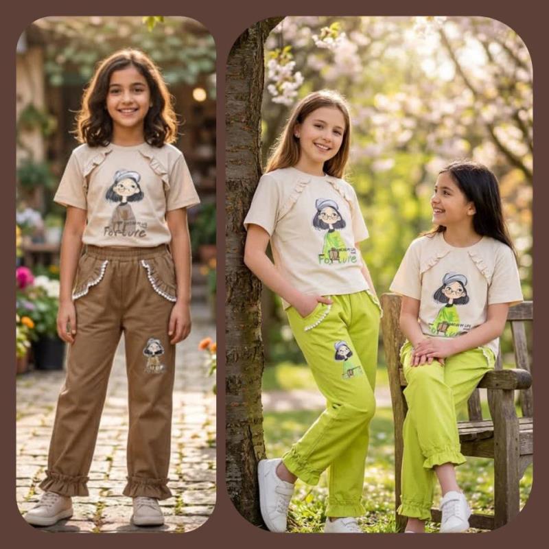 Girls' t-shirts and pants from sizes 40 to 60 (20)