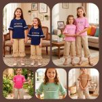 Girls' t-shirts and pants from sizes 40 to 60