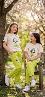 Girls' t-shirts and pants from sizes 40 to 60