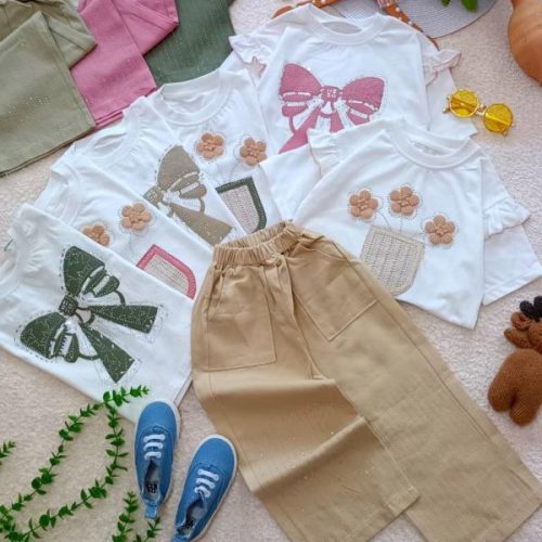 Girls' t-shirts and pants from sizes 45 to 60