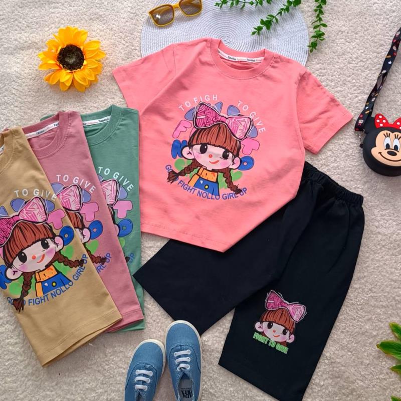 Girls' t-shirts and shorts from 3 to 7 years old (1) Girls' t-shirts and shorts from 3 to 7 years old