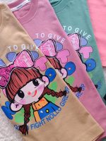 Girls' t-shirts and shorts from 3 to 7 years old