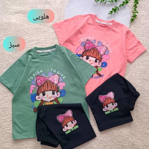 Girls' t-shirts and shorts from 3 to 7 years old