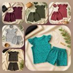 Girls' t-shirts and shorts from sizes 40 to 55