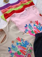 Girls' tops and shorts from 3 years to 7 years