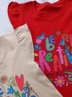 Girls' tops and shorts from 3 years to 7 years