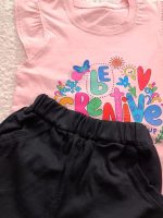 Girls' tops and shorts from 3 years to 7 years