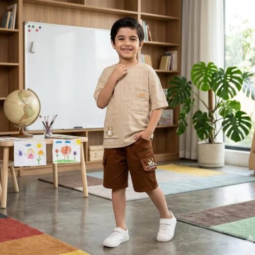 T-shirts and shorts for girls and boys from ages 2 to 10 years old.