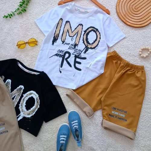 Boys' T-shirt and shorts, sizes 50 to 65