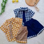 Boys' shirt and shorts set, sizes 35 to 45