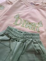 Girls' T-shirt and shorts, ages 2 to 10
