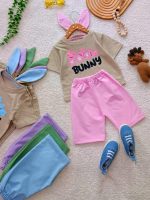 Girls' T-shirt and shorts, sizes 35 to 45