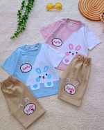 Girls' T-shirt and shorts, sizes 35 to 45