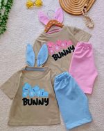 Girls' T-shirt and shorts, sizes 35 to 45