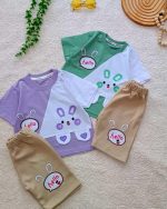 Girls' T-shirt and shorts, sizes 35 to 45