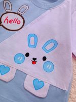 Girls' T-shirt and shorts, sizes 35 to 45