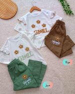 Girls' T-shirt and shorts, sizes 40 to 60