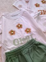 Girls' T-shirt and shorts, sizes 40 to 60