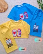 Girls' T-shirt and shorts, sizes 50 to 65