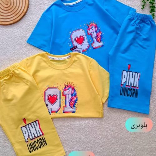 Girls' T-shirt and shorts, sizes 50 to 65