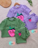 Girls' T-shirt and shorts, sizes 55 to 65