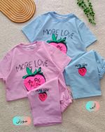 Girls' T-shirt and shorts, sizes 55 to 65