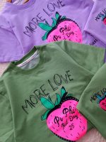 Girls' T-shirt and shorts, sizes 55 to 65