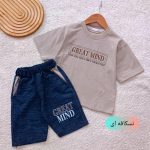 Girls' and boys' T-shirt and shorts sets, sizes 40 and 45