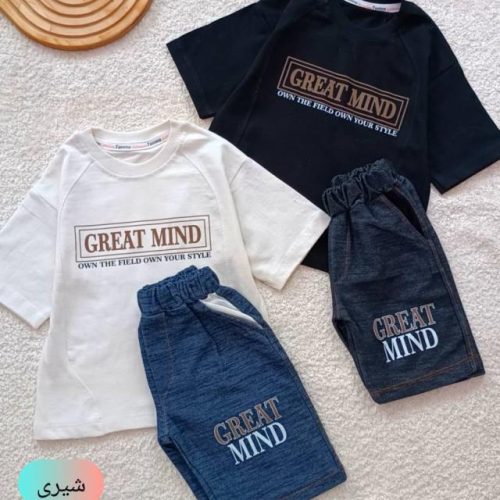 Girls' and boys' T-shirt and shorts sets, sizes 40 and 45