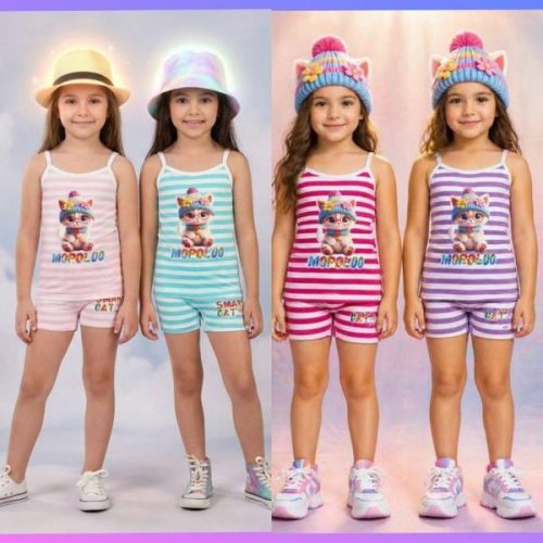 Girls' and boys' tops and shorts, ages 3 to 10