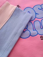 Girls' and women's T-shirt and shorts sets, sizes 60 to 70