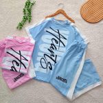 Girls' and women's T-shirts and trousers, sizes 60 to 70