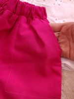 Girls' blouse and shorts set, sizes 40 to 55.