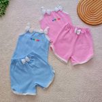 Girls' tank top and shorts set, sizes 35 to 45